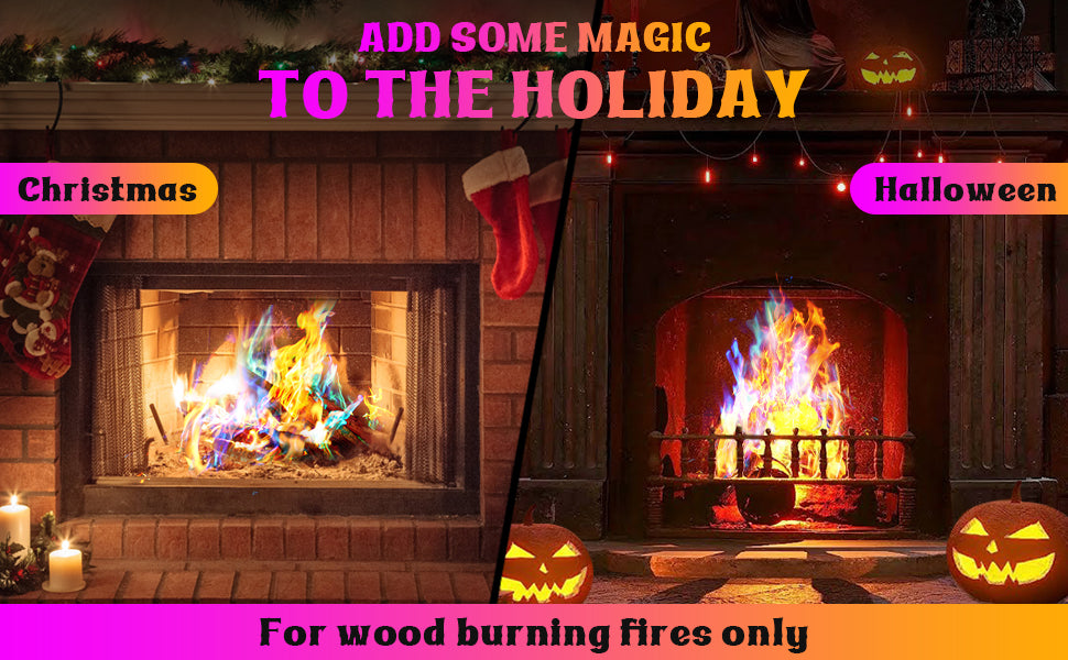 Realcook Fire Color Changing Packet: 30 Mystical Flames Color Fire Packets for Outdoor Fire Pit | Campfires