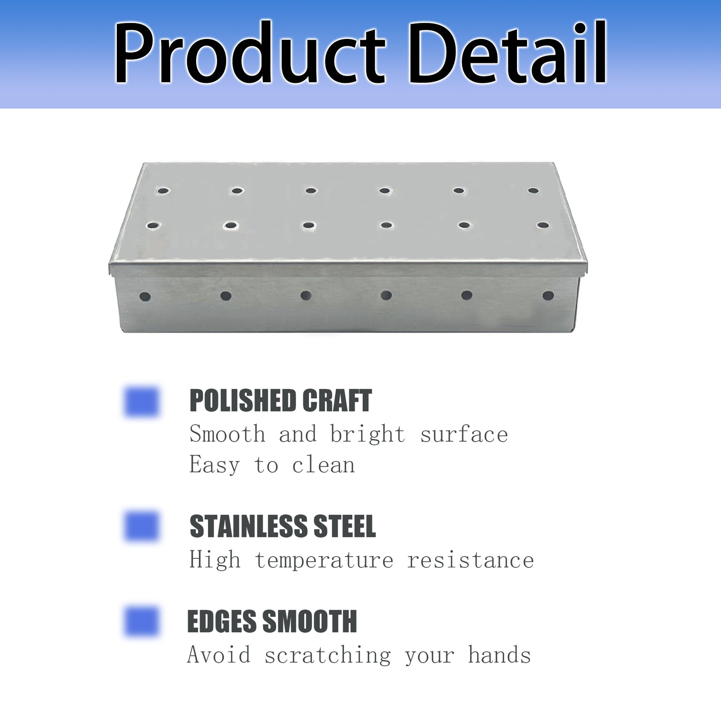 Realcook Wood Chips Smoker Box: Stainless Steel BBQ Smoking Box | Grilling Basket Smoker Firebox Accessories for Indoor & Outdoor Charcoal Gas Grill