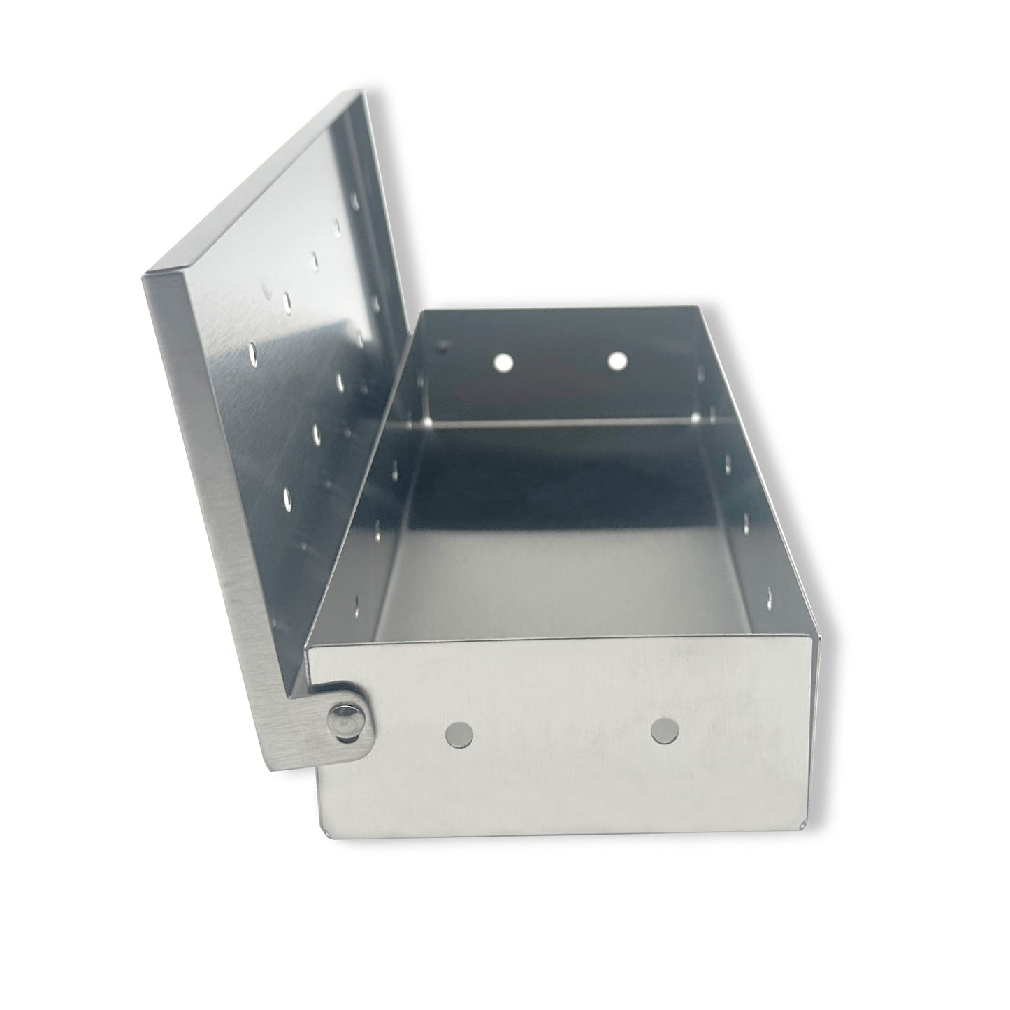 Realcook Wood Chips Smoker Box: Stainless Steel BBQ Smoking Box | Grilling Basket Smoker Firebox Accessories for Indoor & Outdoor Charcoal Gas Grill