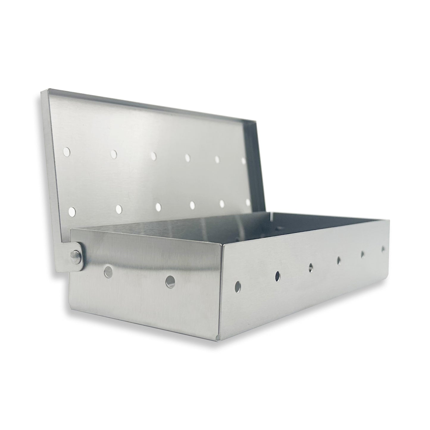 Realcook Wood Chips Smoker Box: Stainless Steel BBQ Smoking Box | Grilling Basket Smoker Firebox Accessories for Indoor & Outdoor Charcoal Gas Grill