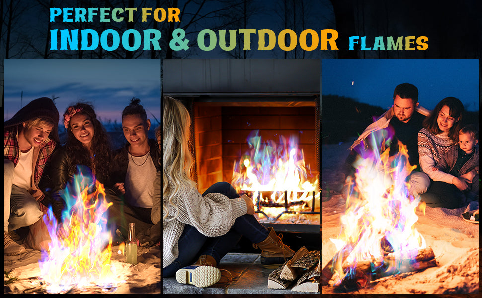 Realcook Fire Color Changing Packet: 30 Mystical Flames Color Fire Packets for Outdoor Fire Pit | Campfires