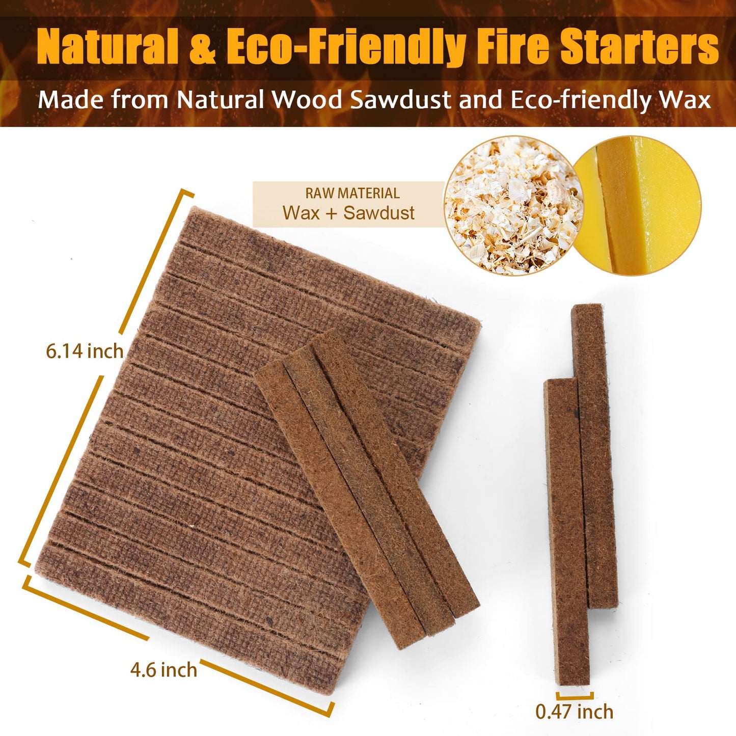 Realcook Natural Fire Starter Cubes: Upgraded 36 Firestarters Kindling