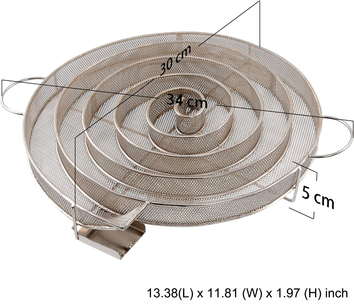 Realcook 13 Inch Cold Smoke Generator for BBQ Grill or Smoker Wood Dust Hot and Cold Smoking Salmon Meat Burn Time up to 18-24 Hours