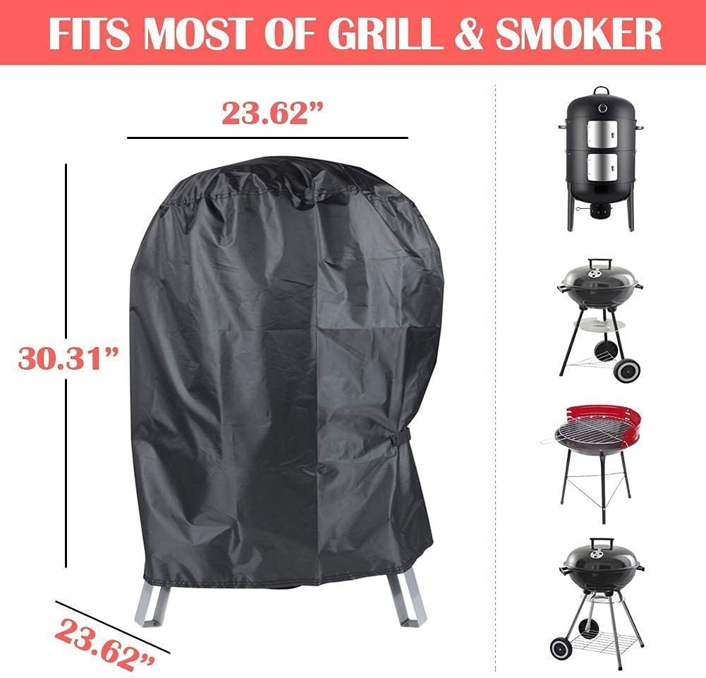 Realcook 20-inch Charcoal Vertical Smoker with Water-resistant Cover