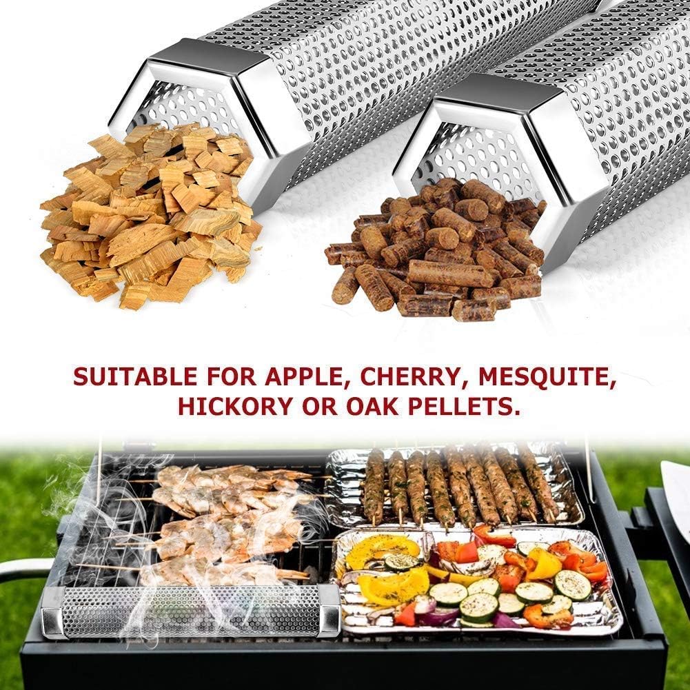 Realcook 20-Inch Charcoal Smoker Grill with Pellet Smoker Tube