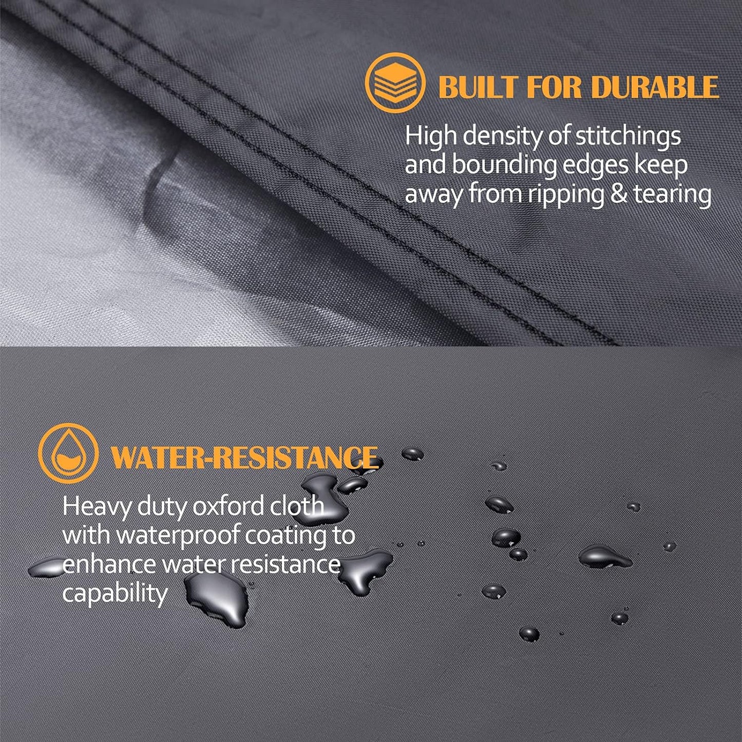 BBQ Grill Cover with Waterproof - Heavy Duty Kettle Cover Fits Most of Outdoor Cooking Gas Charcoal Grill Smoker (20.4D x 24.8H Inches)