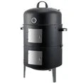 laraVist Vertical Charcoal Smoker - Heavy-Duty Steel BBQ Grill w/453 Sq.In Cooking Space & Thermometer, Black